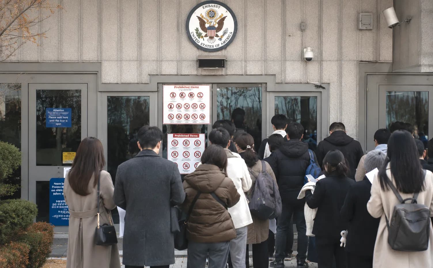 주한 미국대사관 앞 신청자들과 미국 비자 가이드 글 모음 안내